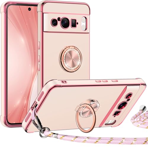 Miss Arts für Google Pixel 8 Pro Hülle mit Band, Ring Ständer Handykette Handyhülle Frauen Mädchen Dünn Stoßfeste Schutzhülle für Pixel 8 Pro Case Rosa Miss Arts für Google Pixel 8 Pro Hülle mit Band, Ring Ständer Handykette Handyhülle Frauen Mädchen Dünn Stoßfeste Schutzhülle für Pixel 8 Pro Case Rosa von Miss Arts