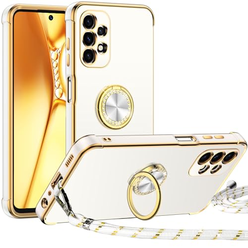 Miss Arts für Samsung Galaxy A53 5G Hülle mit Band, Ring Ständer Handyhülle Frauen Mädchen Dünn Stoßfeste Schutzhülle für Samsung Galaxy A53 5G Case Weiß Miss Arts für Samsung Galaxy A53 5G Hülle mit Band, Ring Ständer Handyhülle Frauen Mädchen Dünn Stoßfeste Schutzhülle für Samsung Galaxy A53 5G Case Weiß von Miss Arts