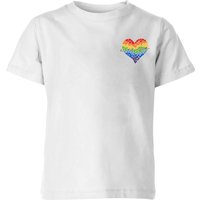 Miss Greedy Love Has No Gender Kids' T-Shirt - White - 7-8 Jahre von Miss Greedy