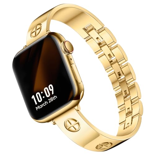 Missair Kompatibel mit Apple Watch Armband 38mm 40mm 41mm 42mm, Edelstahl Metall Damen Band für iWatch 10 SE 9 8 7 6 5 4 3 2 1 Missair Kompatibel mit Apple Watch Armband 38mm 40mm 41mm 42mm, Edelstahl Metall Damen Band für iWatch 10 SE 9 8 7 6 5 4 3 2 1 von Missair