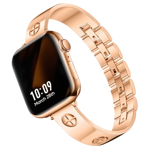Missair Kompatibel mit Apple Watch Armband 38mm 40mm 41mm 42mm, Edelstahl Metall Damen Band für iWatch 10 SE 9 8 7 6 5 4 3 2 1 Missair Kompatibel mit Apple Watch Armband 38mm 40mm 41mm 42mm, Edelstahl Metall Damen Band für iWatch 10 SE 9 8 7 6 5 4 3 2 1 von Missair