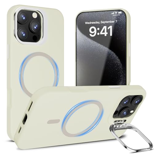 Misscase Hülle für iPhone 16 Pro Maxmit Kamera Ständer,Magnetische Versteck Kameraständer Handyhülle,Solide Farbe Weiches Silikon Phone Case,Kratzfeste Stoßfest Off White Misscase Hülle für iPhone 16 Pro Maxmit Kamera Ständer,Magnetische Versteck Kameraständer Handyhülle,Solide Farbe Weiches Silikon Phone Case,Kratzfeste Stoßfest Off White von Misscase