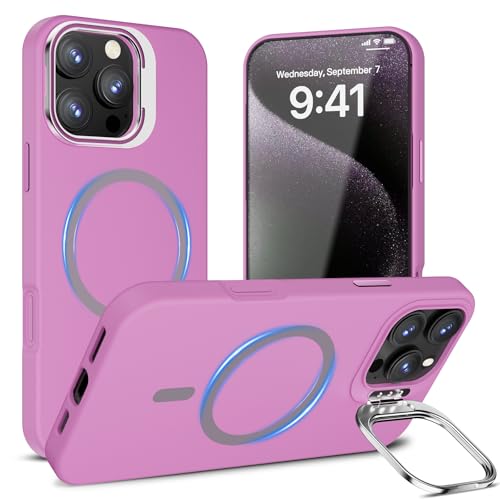 Misscase Hülle für iPhone 16 Pro mit Kamera Ständer,Magnetische Versteck Kameraständer Handyhülle,Solide Farbe Weiches Silikon Phone Case,Kratzfeste Stoßfest Purpurrot Misscase Hülle für iPhone 16 Pro mit Kamera Ständer,Magnetische Versteck Kameraständer Handyhülle,Solide Farbe Weiches Silikon Phone Case,Kratzfeste Stoßfest Purpurrot von Misscase