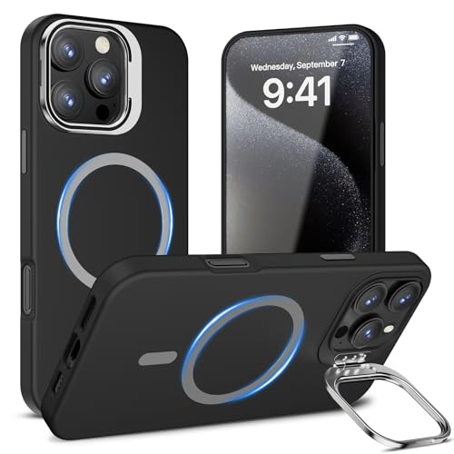 Misscase Hülle für iPhone 16 Pro mit Kamera Ständer,Magnetische Versteck Kameraständer Handyhülle,Solide Farbe Weiches Silikon Phone Case,Kratzfeste Stoßfest Schwarz Misscase Hülle für iPhone 16 Pro mit Kamera Ständer,Magnetische Versteck Kameraständer Handyhülle,Solide Farbe Weiches Silikon Phone Case,Kratzfeste Stoßfest Schwarz von Misscase