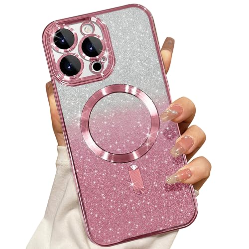 Misscase Magnetisch Hülle Kompatibel für iPhone 14 Pro, Glitzer Verlauf Handyhülle Kompatibel mit MagSafe, Stoßfest Anti-Kratzen mit Kamera Objektivschutz Niedliche Silikon Schutzhülle-Rosa Misscase Magnetisch Hülle Kompatibel für iPhone 14 Pro, Glitzer Verlauf Handyhülle Kompatibel mit MagSafe, Stoßfest Anti-Kratzen mit Kamera Objektivschutz Niedliche Silikon Schutzhülle-Rosa von Misscase