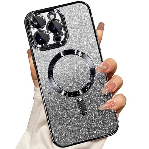 Misscase Magnetisch Hülle Kompatibel für iPhone 15 Pro Max, Glitzer Verlauf Handyhülle Kompatibel mit MagSafe, Stoßfest Anti-Kratzen mit Kamera Objektivschutz Niedliche Silikon Schutzhülle-Schwarz Misscase Magnetisch Hülle Kompatibel für iPhone 15 Pro Max, Glitzer Verlauf Handyhülle Kompatibel mit MagSafe, Stoßfest Anti-Kratzen mit Kamera Objektivschutz Niedliche Silikon Schutzhülle-Schwarz von Misscase