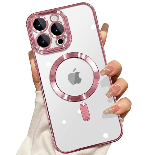 Misscase für iPhone 15 Pro Hülle 6.1 Zoll, Farbe Elektroplattiert Rahmen Transparente Rückseite magnetisches TPU Handyhülle Kompatibel mit MagSafe, Militärnorm Schutz, Kratzfeste Stoßfest -Rosa Misscase für iPhone 15 Pro Hülle 6.1 Zoll, Farbe Elektroplattiert Rahmen Transparente Rückseite magnetisches TPU Handyhülle Kompatibel mit MagSafe, Militärnorm Schutz, Kratzfeste Stoßfest -Rosa von Misscase