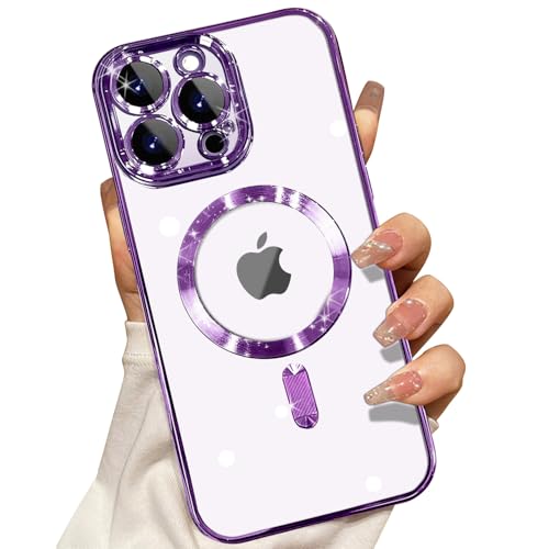 Misscase für iPhone 15 Pro Max Hülle 6.7 Zoll, Farbe Elektroplattiert Rahmen Transparente Rückseite magnetisches TPU Handyhülle Kompatibel mit MagSafe, Militärnorm Schutz, Kratzfeste Stoßfest -Lila Misscase für iPhone 15 Pro Max Hülle 6.7 Zoll, Farbe Elektroplattiert Rahmen Transparente Rückseite magnetisches TPU Handyhülle Kompatibel mit MagSafe, Militärnorm Schutz, Kratzfeste Stoßfest -Lila von Misscase