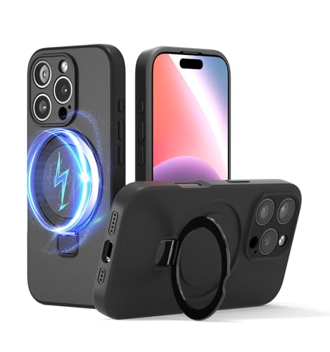 Misscase für iPhone 16 Pro Hülle mit Unsichtbarer Ständer,Weiches Silikon Phone Haptik Handyhülle 6,3 Zoll,innen Samt Haptik,Militärnorm Schutz, Kratzfeste Stoßfest Schwarz Misscase für iPhone 16 Pro Hülle mit Unsichtbarer Ständer,Weiches Silikon Phone Haptik Handyhülle 6,3 Zoll,innen Samt Haptik,Militärnorm Schutz, Kratzfeste Stoßfest Schwarz von Misscase
