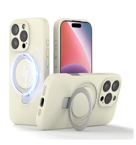 Misscase für iPhone 16 Pro Max Hülle mit Unsichtbarer Ständer,Weiches Silikon Phone Haptik Handyhülle 6,9 Zoll,innen Samt Haptik,Militärnorm Schutz,Kratzfeste Stoßfest Off White Misscase für iPhone 16 Pro Max Hülle mit Unsichtbarer Ständer,Weiches Silikon Phone Haptik Handyhülle 6,9 Zoll,innen Samt Haptik,Militärnorm Schutz,Kratzfeste Stoßfest Off White von Misscase