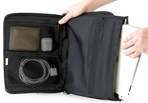 Mission Darkness Mojave Faraday-Tablet-Tasche // Multifunktionale Reisetasche mit Zubehörtaschen und integrierter Faraday-Hülle // Signalblockierung, Anti-Tracking, Anti-Hacking, EMF-Reduktion von Mission Darkness
