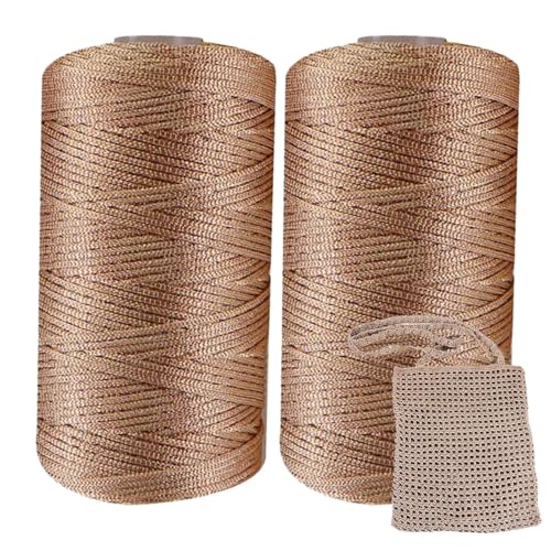 2 Stück Makramee Garn Nylon Yarn Für Handwerk Häkelgarn Raffiagarn Strohgarn Häkelstrickgarn Makramee Schnur Yarn Basteln Für Wandbehänge Umhängetasche Handtasche 2 Stück Makramee Garn Nylon Yarn Für Handwerk Häkelgarn Raffiagarn Strohgarn Häkelstrickgarn Makramee Schnur Yarn Basteln Für Wandbehänge Umhängetasche Handtasche von Missmisq
