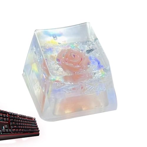 Missmisq Tastatur-Tastenkappen aus Harz,Tastenkappen aus Harz | Resin Trockenblumen Schlüsselkappe - DIY-Ersatz, glänzt durch die durchscheinende R4-Tastenkappe, verbessertes Tipperlebnis für von Missmisq