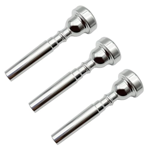 Missmore 3C 5C 7C Set Trompetenmundstück versilbert – Professionelles Messinginstrumenten-Zubehör für Anfänger, Fortgeschrittene und Fortgeschrittene – Trompeten-Mundstück-Set (357C Set) von Missmore