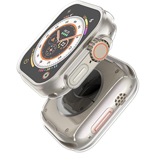 Misxi 2-Stück für Apple Watch Ultra 2 (2023) / Ultra Hülle Mit Displayschutz 49mm, Rundum Schutzhülle HD Ultradünne Schutz Case für iWatch (2 Transparente) von Misxi