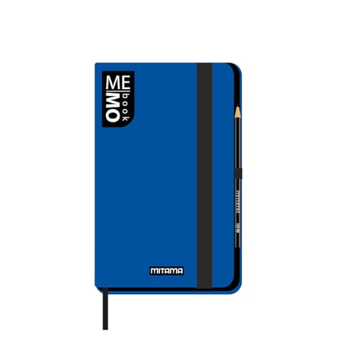 Mitama Notizbuch Pocket Blau – Memobook – Notizbuch – Soft-Touch-Cover – Innentasche + Bleistift enthalten – weiße Blätter – 9 x 14 cm von Mitama