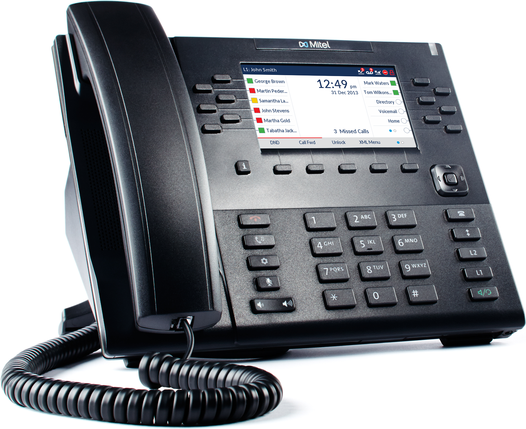 Mitel 6869 SIP Phone - VoIP-Telefon - SIP, RTCP, RTP, SRTP - 24 Leitungen (80C00003AAA-A) von Mitel