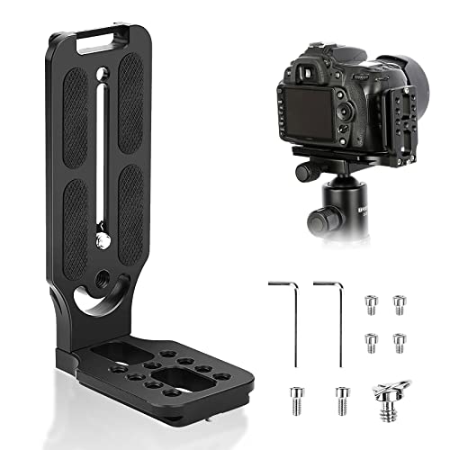 Mitening Quick Release L-Halterung, DSLR Kamerahalterung L-Bracket Vertikale mit Schnellwechselplatte, 1/4 Zoll Schraube DSLR-Kamera L-Halterung für Manfrotto DJI Canon Nikon Sony Spiegellose Kamera Mitening Quick Release L-Halterung, DSLR Kamerahalterung L-Bracket Vertikale mit Schnellwechselplatte, 1/4 Zoll Schraube DSLR-Kamera L-Halterung für Manfrotto DJI Canon Nikon Sony Spiegellose Kamera von Mitening