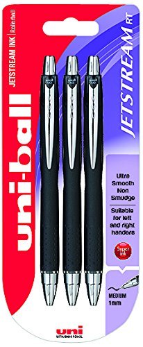 Uni-ball Jetstream SXN210 Tintenroller Druckmechanismus (3er Set, schwarz) von Mitsubishi Materials