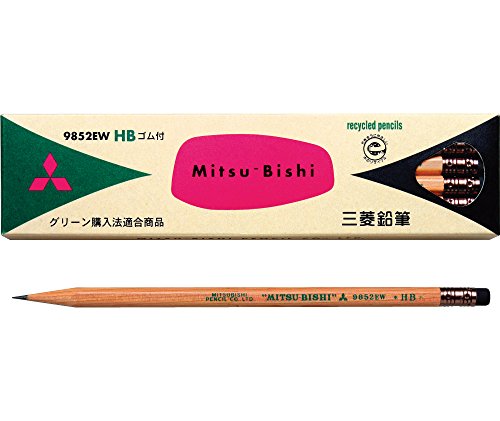 Mitsubishi Pencil Co., Ltd. Mitsubishi Pencil Recyceling Pencil with Pencil Eraser 9852EW Hardness HB K9852EWHB by von Mitsubishi Pencil Co., Ltd.