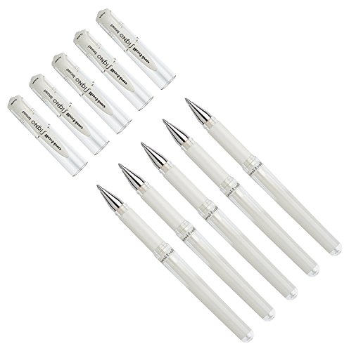 Gelroller uni-ball® SIGNO UM 153, Schreibfarbe: weiß (WHITE | 5er Pack) von Mitsubishi Pencil