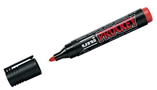 uni-ball 159121 - Marker Uni Prockey, Rundspitze, 1,5 - 3 mm, rot, 1 Stück von Mitsubishi