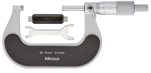 MITUTOYO Bügelmessschraube mit Einstellmaß DIN 863/1, Messbereich 25-50 mm, 1 Stück, 102-302 von Mitutoyo