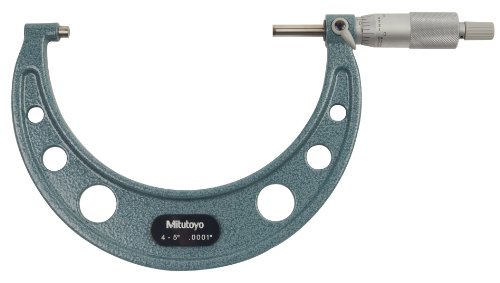 Mitutoyo 103-219 Series-103 Mikrometer mit Ratschen-Anschlag, Reichweite 10,2 cm bis 12,7 cm, 0,0001 Zoll von Mitutoyo