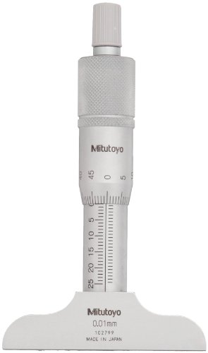 Mitutoyo 128-101 Stangenmikrometer mit fester Eintauchtiefe von 0-25 mm von Mitutoyo