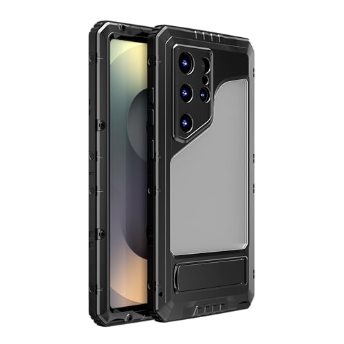 Mitywah Wasserdichte Schutzhülle für Samsung Galaxy S25 Ultra, robuste Metallständer-Hülle, stoßfeste Ganzkörper-Handyhülle mit integriertem Displayschutz für Samsung S25 Ultra, Schwarz Mitywah Wasserdichte Schutzhülle für Samsung Galaxy S25 Ultra, robuste Metallständer-Hülle, stoßfeste Ganzkörper-Handyhülle mit integriertem Displayschutz für Samsung S25 Ultra, Schwarz von Mitywah