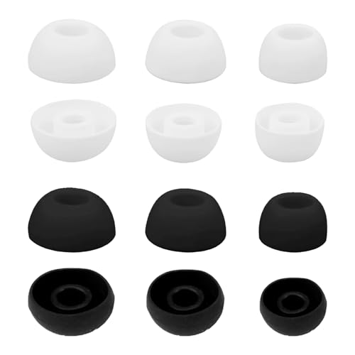 12 Stück Ersatz Ohrstöpsel,Silikon Ear Buds Set, Ohrhörer Ersatzstöpsel aus Silikon, Ersatzpolster Ohrpolster Kopfhörer Aufsätze, Kompatibel mit den meisten in-Ear Kopfhörer (A:Schwarz-weiß) 12 Stück Ersatz Ohrstöpsel,Silikon Ear Buds Set, Ohrhörer Ersatzstöpsel aus Silikon, Ersatzpolster Ohrpolster Kopfhörer Aufsätze, Kompatibel mit den meisten in-Ear Kopfhörer (A:Schwarz-weiß) von Miunpri