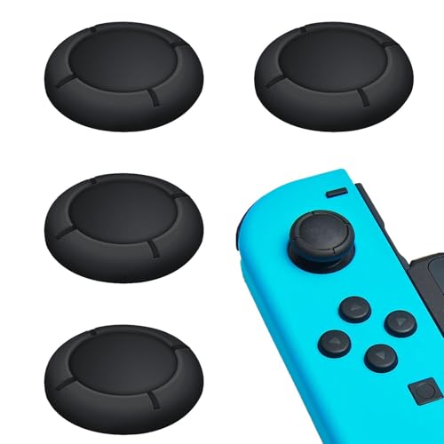 Ersatzkappe für Controller Switch Joystick Kappen,Thumbsticks Protege für Switch/Lite Silikon Joystick Schutzzubehör 3D Grips Caps (A:Schwarz) von Miunpri