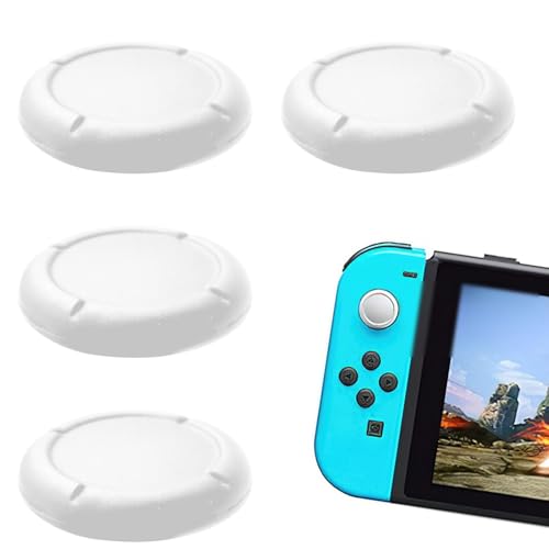 Ersatzkappe für Controller Switch Joystick Kappen,Thumbsticks Protege für Switch/Lite Silikon Joystick Schutzzubehör 3D Grips Caps (B:Weiß) von Miunpri
