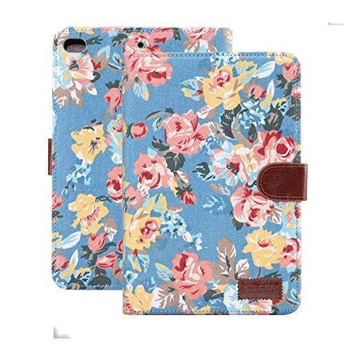 MiusiCase Hülle für iPad Mini 4 (2015 Release), Peony Pattern Stand Flip Schutzhülle Cover mit Halter und Schlaf-Aufwachfunktion von MiusiCase