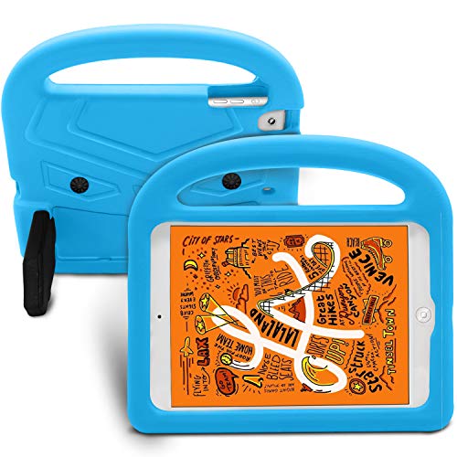 MiusiCase Kinderfreundlich Hülle mit Kickstand für iPad Mini 5 (2019) / iPad Mini 4 / Mini 3 / Mini 2 / Mini - Ultra Leicht Anti-Shock Stoßfest Robust Schutzhülle für Mini iPad.(Blue) von MiusiCase