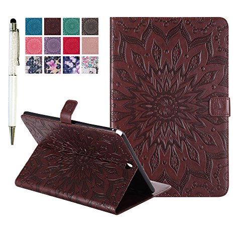 MiusiCase Samsung Galaxy Tab A 9.7 SM-T550 Hülle,PU Leder Schutzhülle Stand Clamshell Smart Cover Case für Samsung Galaxy Tab A 9.7 SM-T550/SM-P550.(Sunflower Brown) von MiusiCase