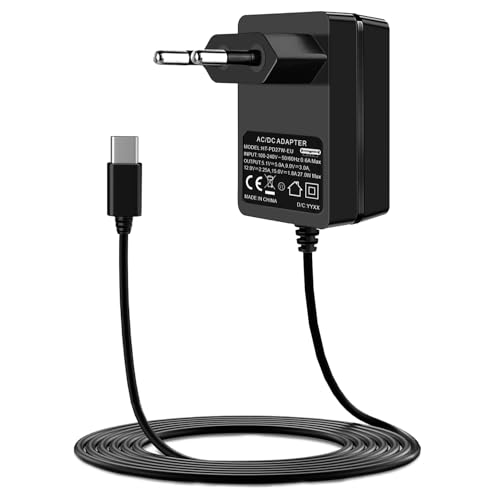 Miuzei 5,1V 5A Netzteil für Raspberry Pi 5 27W USB-C Typ C Power Supply :100-240V 50/60 Hz,PD GaN Adapter für Raspberry Pi 5 4GB/8GB, Schutz vor Überspannung und Überstrom 1.2m Cable Schwarz von Miuzei