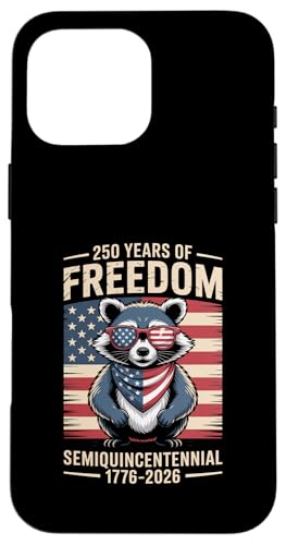 250 Jahre Freiheit Patriotischer Waschbär Hülle für iPhone 16 Pro Max 250 Jahre Freiheit Patriotischer Waschbär Hülle für iPhone 16 Pro Max von Mix Web Shop - America 250th Anniversary