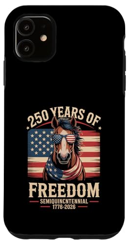 250 Jahre Halbfünfzigjähriges Jubiläum, 250. Geburtstag, US-Flaggenpferd Hülle für iPhone 11 250 Jahre Halbfünfzigjähriges Jubiläum, 250. Geburtstag, US-Flaggenpferd Hülle für iPhone 11 von Mix Web Shop - America 250th Anniversary