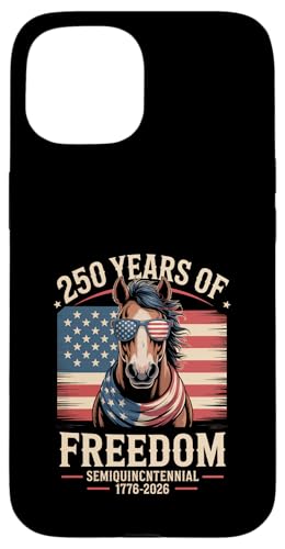 250 Jahre Halbfünfzigjähriges Jubiläum, 250. Geburtstag, US-Flaggenpferd Hülle für iPhone 15 250 Jahre Halbfünfzigjähriges Jubiläum, 250. Geburtstag, US-Flaggenpferd Hülle für iPhone 15 von Mix Web Shop - America 250th Anniversary