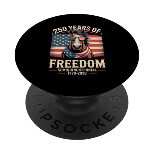 250 Jahre Halbfünfzigjähriges Jubiläum, 250. Geburtstag, US-Flaggenpferd PopSockets Klebender PopGrip 250 Jahre Halbfünfzigjähriges Jubiläum, 250. Geburtstag, US-Flaggenpferd PopSockets Klebender PopGrip von Mix Web Shop - America 250th Anniversary