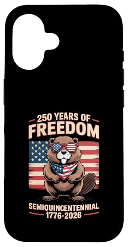 250 Years of Freedom Beaver Amerikanische US-Flagge Hülle für iPhone 16 250 Years of Freedom Beaver Amerikanische US-Flagge Hülle für iPhone 16 von Mix Web Shop - America 250th Anniversary