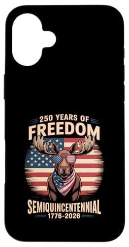 250 Years of Freedom Halbzeitige US-Flagge Elch Hülle für iPhone 16 Plus 250 Years of Freedom Halbzeitige US-Flagge Elch Hülle für iPhone 16 Plus von Mix Web Shop - America 250th Anniversary