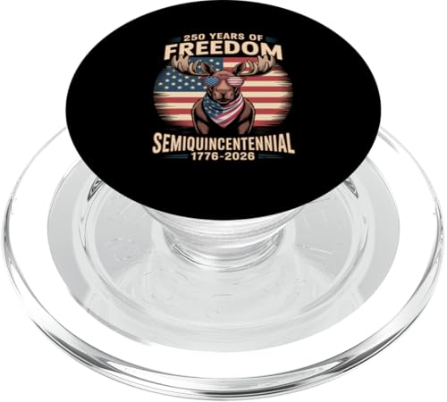 250 Years of Freedom Halbzeitige US-Flagge Elch PopSockets PopGrip für MagSafe 250 Years of Freedom Halbzeitige US-Flagge Elch PopSockets PopGrip für MagSafe von Mix Web Shop - America 250th Anniversary