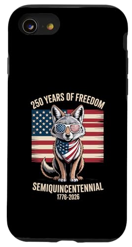 Semiquincentennial Coyote US-Flagge 250 Jahre Jubiläum Hülle für iPhone SE (2020) / 7 / 8 von Mix Web Shop - America 250th Anniversary