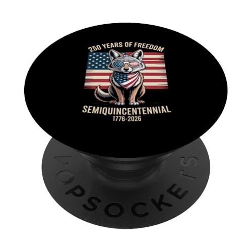 Semiquincentennial Coyote US-Flagge 250 Jahre Jubiläum PopSockets Klebender PopGrip Semiquincentennial Coyote US-Flagge 250 Jahre Jubiläum PopSockets Klebender PopGrip von Mix Web Shop - America 250th Anniversary
