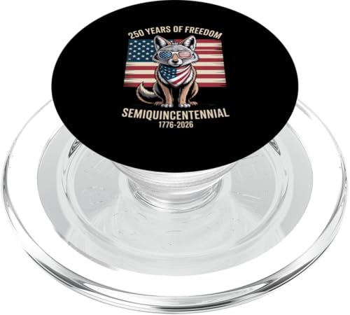 Semiquincentennial Coyote US-Flagge 250 Jahre Jubiläum PopSockets PopGrip für MagSafe von Mix Web Shop - America 250th Anniversary