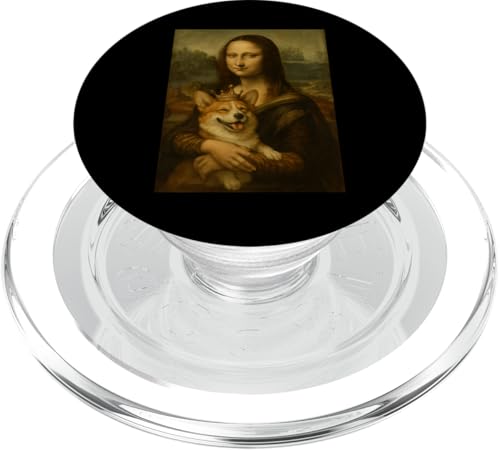 Mona Lisa Corgi Royal Pet Portrait Meisterwerk PopSockets PopGrip für MagSafe Mona Lisa Corgi Royal Pet Portrait Meisterwerk PopSockets PopGrip für MagSafe von Mix Web Shop - Mona Lisa