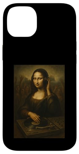 Mona Lisa DJ Plattenspieler Kopfhörer Musikliebhaber Hülle für iPhone 14 Plus Mona Lisa DJ Plattenspieler Kopfhörer Musikliebhaber Hülle für iPhone 14 Plus von Mix Web Shop - Mona Lisa
