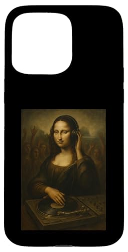 Mona Lisa DJ Plattenspieler Kopfhörer Musikliebhaber Hülle für iPhone 15 Pro Max Mona Lisa DJ Plattenspieler Kopfhörer Musikliebhaber Hülle für iPhone 15 Pro Max von Mix Web Shop - Mona Lisa